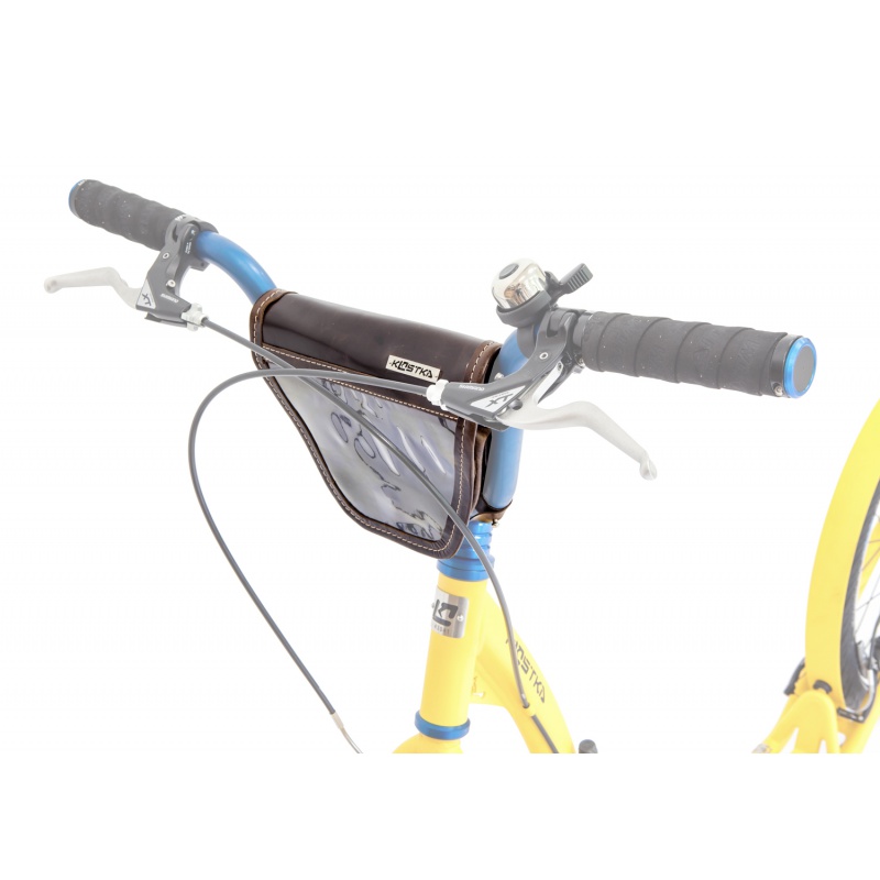 Brašna KOSTKA s klopou na BMX řídítka (kožená)