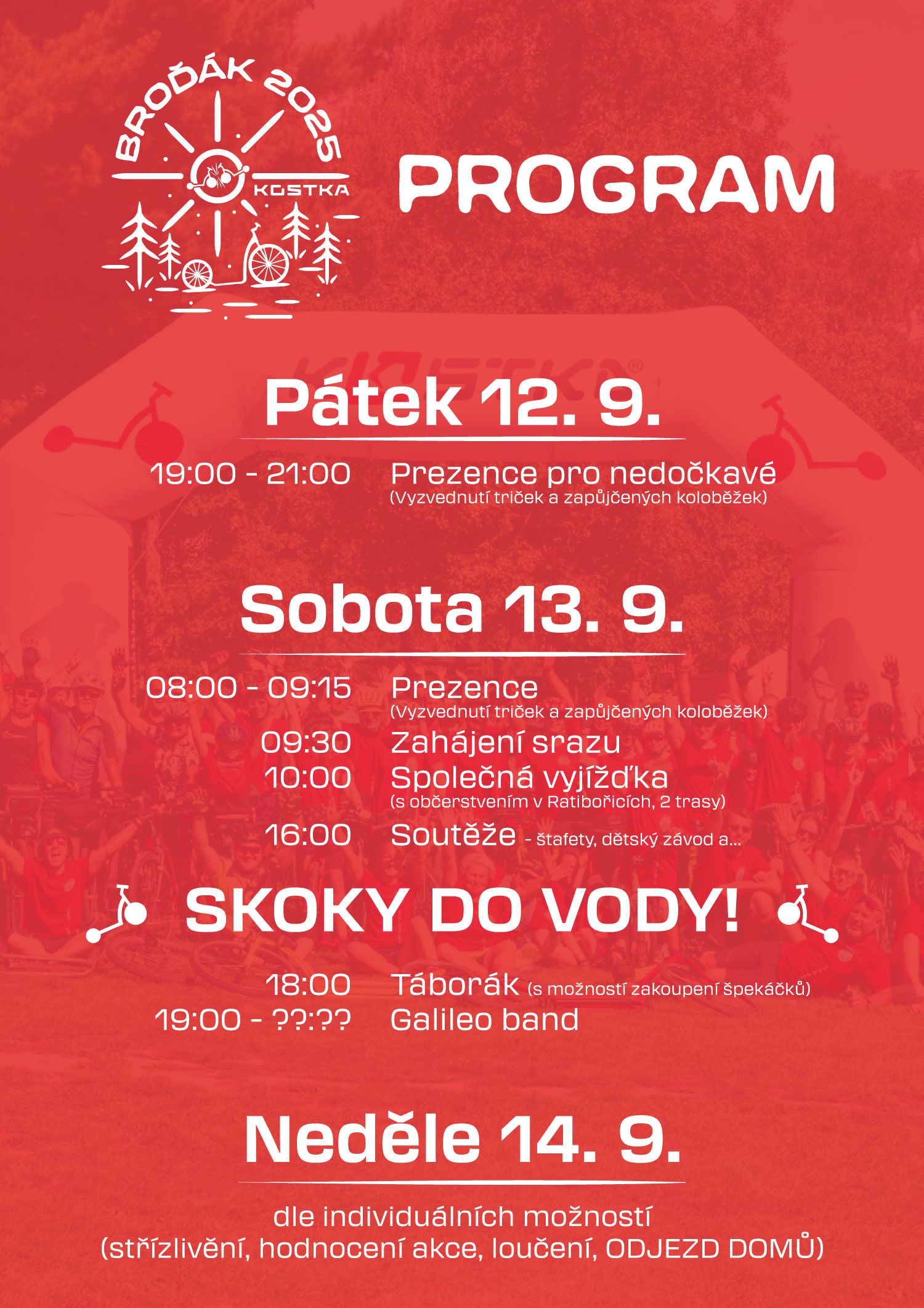 Program | 12. sraz koloběžkářů | BROĎÁK 2025
